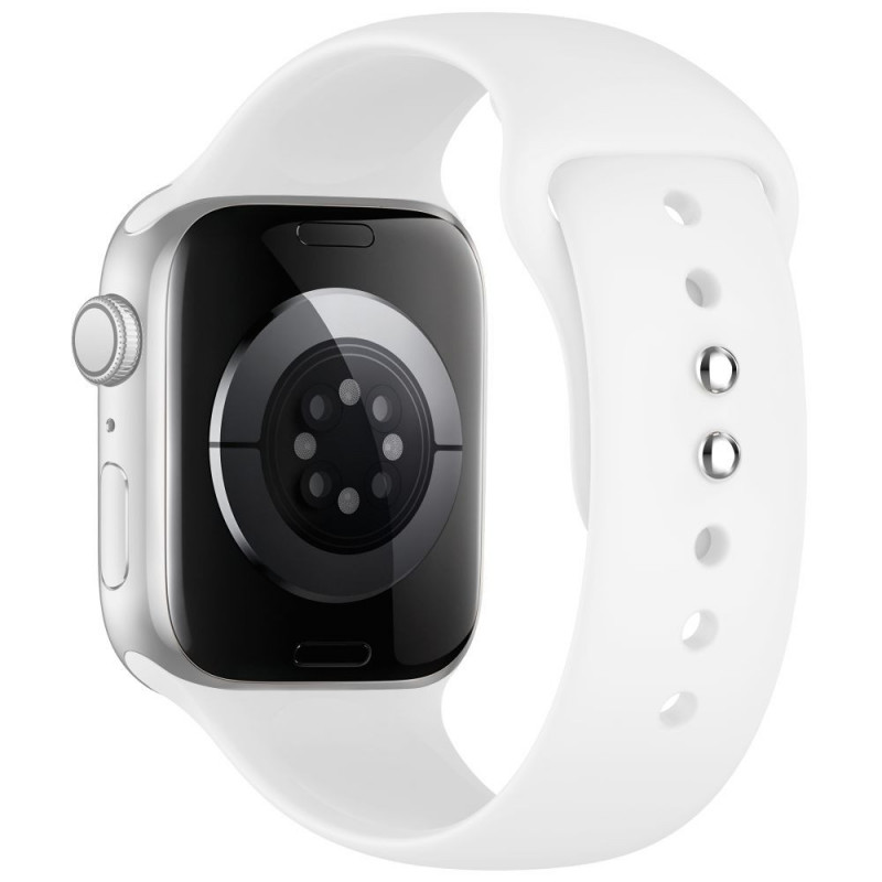 Tech-Protect Silicone remienok pre Apple Watch 8/9/10/11/12/SE 40/41/42 mm, biely