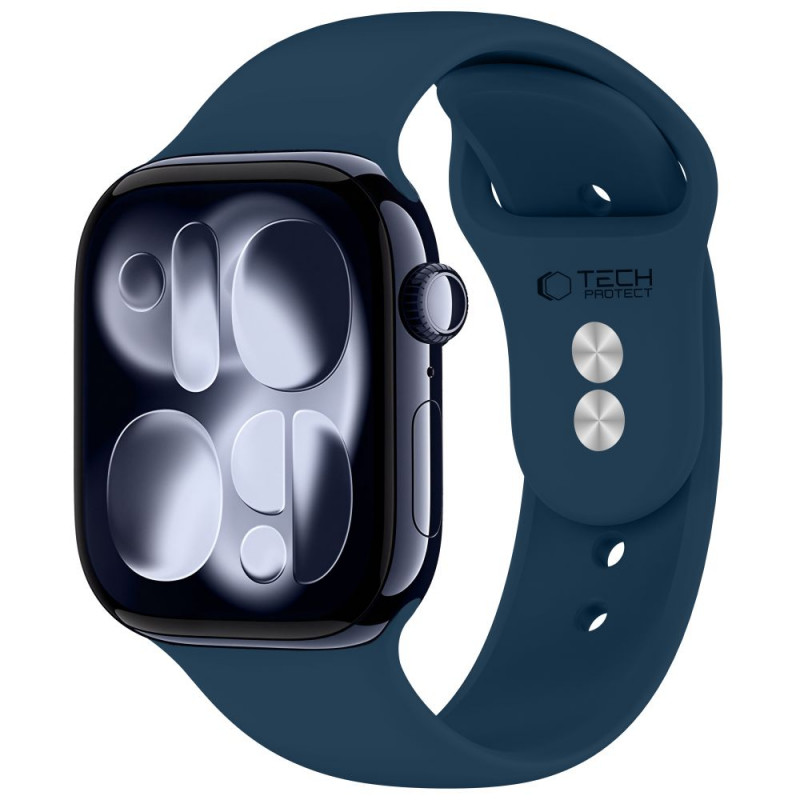 Tech-Protect Silicone remienok pre Apple Watch 8/9/10/11/12/SE 40/41/42 mm, námornícky modrý