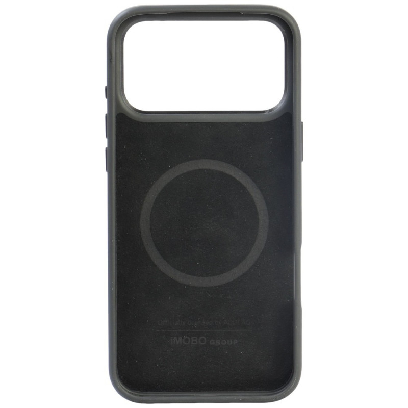 Puzdro Audi R8 Genuine Leather MagSafe z pravej kože pre iPhone 18 Pro Max / 17 Pro Max, čierno-červené (AUDI000240)