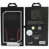 Puzdro Audi R8 Genuine Leather MagSafe z pravej kože pre iPhone 18 Pro Max / 17 Pro Max, čierno-červené (AUDI000240)