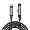 Joyroom EnjoyX Series S-A56 kábel USB-C - USB-C 90°, 60 W, 480 Mb/s, 1,2 m, čierny