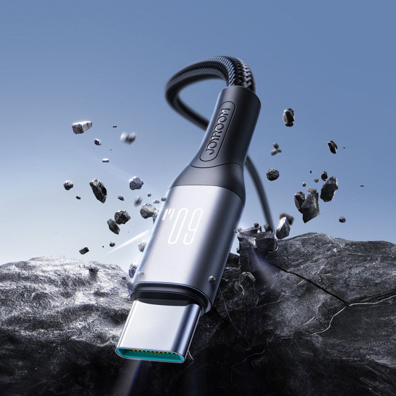 Joyroom Flash Series S-A28 kábel USB-C - USB-C, 60 W, 480 Mb/s, 1 m, čierny