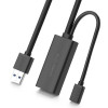Predlžovací kábel UGREEN US175 USB 3.0 s napájacím portom micro USB, 5 m, čierny