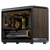 Jonsbo D33 Wood počítačová skriňa, Micro-ATX, mATX, tvrdené sklo, čierna, drevo
