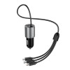 Dudao R5ProN autonabíjačka s vstavaným káblom 3 v 1 (Lightning / USB-C / micro USB), 3,4 A, 1 m, čierna