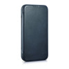 iCarer CE Oil Wax Premium Leather Folio Case magnetické knižkové puzdro pre iPhone 14 Plus, MagSafe, modré (AKI14220707-BU)