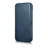 iCarer CE Oil Wax Premium Leather Folio Case magnetické knižkové puzdro pre iPhone 14 Plus, MagSafe, modré (AKI14220707-BU)