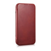 iCarer CE Oil Wax Premium Leather Folio Case magnetické knižkové puzdro pre iPhone 14 Plus, MagSafe, červené (AKI14220707-RD)
