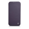 iCarer CE Premium Leather Folio Case magnetické knižkové puzdro pre iPhone 14 Plus, MagSafe, tmavofialové (WMI14220715-DP)