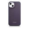 iCarer CE Premium Leather Folio Case magnetické knižkové puzdro pre iPhone 14 Plus, MagSafe, tmavofialové (WMI14220715-DP)