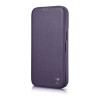 iCarer CE Premium Leather Folio Case magnetické knižkové puzdro pre iPhone 14 Plus, MagSafe, tmavofialové (WMI14220715-DP)