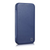 iCarer CE Premium Leather Folio Case magnetické knižkové puzdro pre iPhone 14 Plus, MagSafe, modré (WMI14220715-BU)