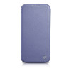 iCarer CE Premium Leather Folio Case kožené knižkové puzdro pre Apple iPhone 14 Pro Max, MagSafe, svetlofialové (ICR419)