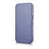 iCarer CE Premium Leather Folio Case kožené knižkové puzdro pre Apple iPhone 14 Pro Max, MagSafe, svetlofialové (ICR419)