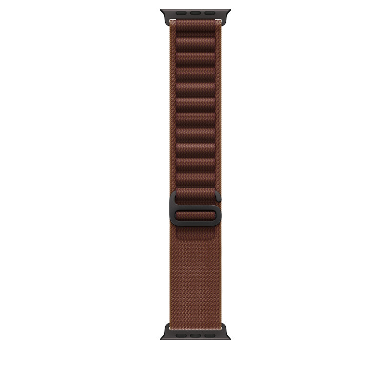 Apple Alpine Loop remienok na inteligentné hodinky 49 mm, bordový, veľká veľkosť, čierne titánové prevedenie, MKF24ZM/A