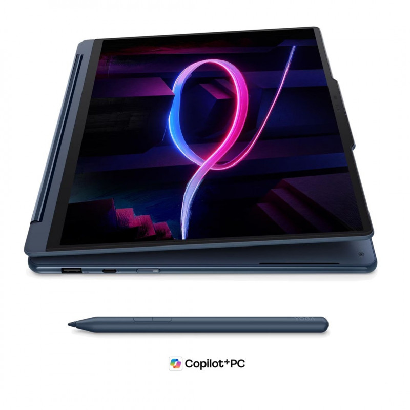 Lenovo Yoga 9i 2-in-1 Aura Edition 14IPH11 83SE001XPB notebook, 14" 2,8K OLED dotykový displej, Intel Core Ultra 7 355, 32 GB RAM, SSD 512 GB, modrý