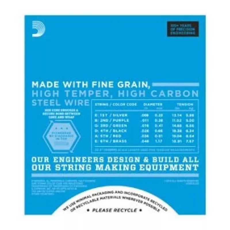 D'Addario EXL125 XL Nickel Round Wound struny na elektrickú gitaru, 9-46
