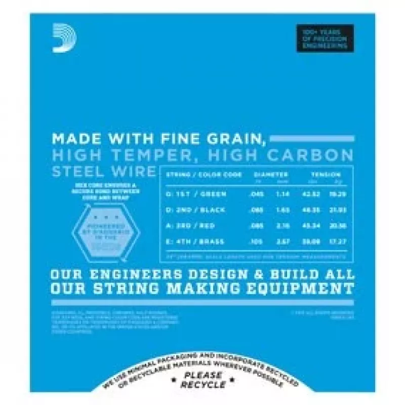 D'Addario EXL165 struny pre basgitaru, Regular Light 45–105