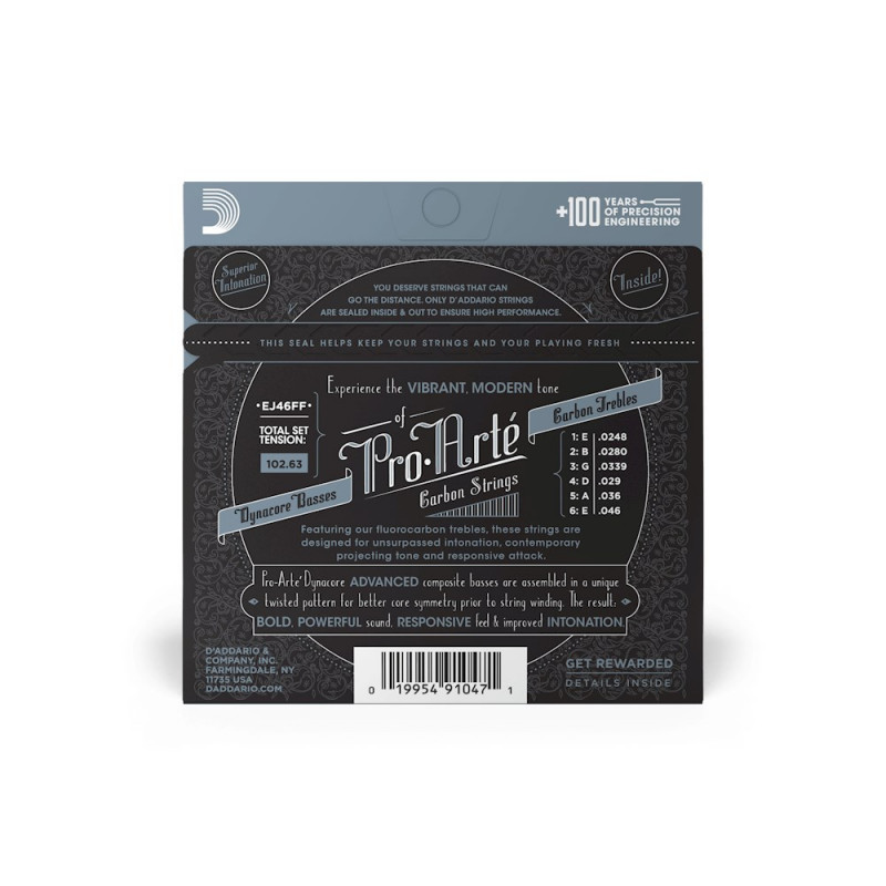 D'Addario EJ46FF Pro-Arté Carbon struny na klasickú gitaru
