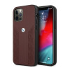 BMW BMHCP12LRSPPR Curve Perforate kožené tvrdé puzdro pre Apple iPhone 12 Pro Max, červené