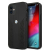 BMW BMHCP12SRSPPK Curve Perforate kožené tvrdé puzdro pre Apple iPhone 12 mini, čierne