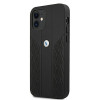 BMW BMHCP12SRSPPK Curve Perforate kožené tvrdé puzdro pre Apple iPhone 12 mini, čierne