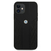 BMW BMHCP12SRSPPK Curve Perforate kožené tvrdé puzdro pre Apple iPhone 12 mini, čierne