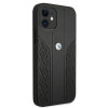 BMW BMHCP12SRSPPK Curve Perforate kožené tvrdé puzdro pre Apple iPhone 12 mini, čierne