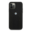 BMW BMHCP12MRSPPK Curve Perforate kožené tvrdé puzdro pre Apple iPhone 12 / 12 Pro, čierne
