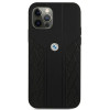 BMW BMHCP12LRSPPK Curve Perforate kožené tvrdé puzdro pre Apple iPhone 12 Pro Max, čierne