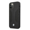 BMW BMHCP12LRSCSK Perforate Sides kožené tvrdé puzdro pre Apple iPhone 12 Pro Max, čierne