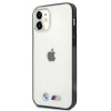 BMW BMHCP12SMBTOK Sandblast tvrdé puzdro pre Apple iPhone 12 mini, priehľadné