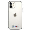 BMW BMHCP12SMBTOK Sandblast tvrdé puzdro pre Apple iPhone 12 mini, priehľadné