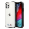 BMW BMHCP12LMBTOK Sandblast tvrdé puzdro pre Apple iPhone 12 Pro Max, priehľadné