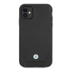 BMW BMHCN61RSWPK Leather Perforate tvrdé puzdro pre Apple iPhone 11, čierne