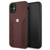 BMW BMHCN61RSPPR Leather Curve Perforate tvrdé puzdro pre Apple iPhone 11, červené
