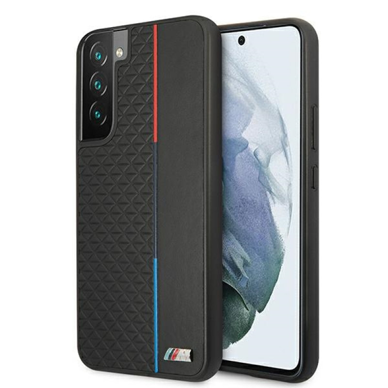 BMW BMHCS22MTRTBK tvrdé puzdro pre Samsung Galaxy S22+, M Collection Triangles, čierne