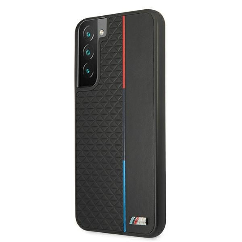 BMW BMHCS22MTRTBK tvrdé puzdro pre Samsung Galaxy S22+, M Collection Triangles, čierne