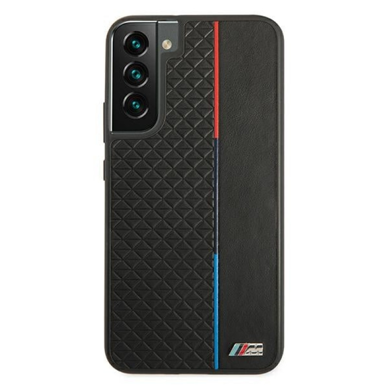 BMW BMHCS22MTRTBK tvrdé puzdro pre Samsung Galaxy S22+, M Collection Triangles, čierne