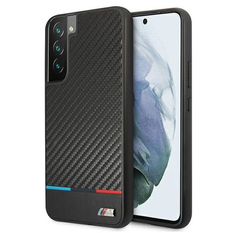 BMW BMHCS22MPUCARTCBK tvrdé puzdro pre Samsung Galaxy S22+, M Collection Triangles, čierne