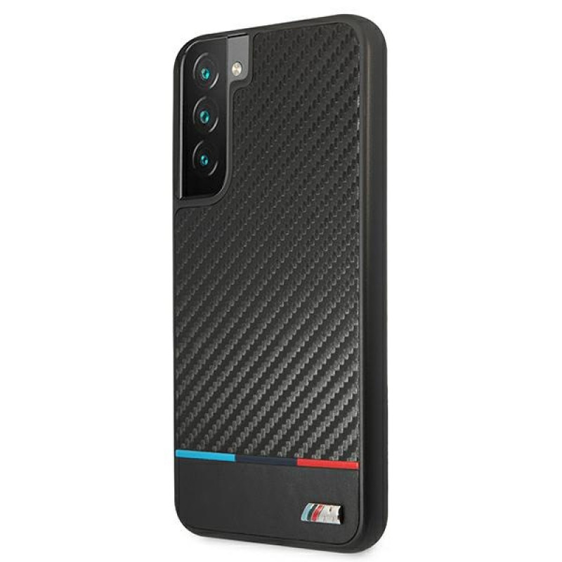 BMW BMHCS22MPUCARTCBK tvrdé puzdro pre Samsung Galaxy S22+, M Collection Triangles, čierne