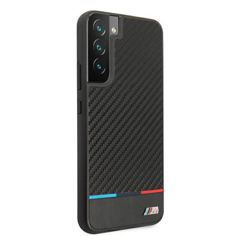 BMW BMHCS22MPUCARTCBK tvrdé puzdro pre Samsung Galaxy S22+, M Collection Triangles, čierne