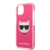 Karl Lagerfeld KLHCP13STPECPI tvrdé puzdro pre Apple iPhone 13 mini 5,4″, Choupette Head, fuksiové