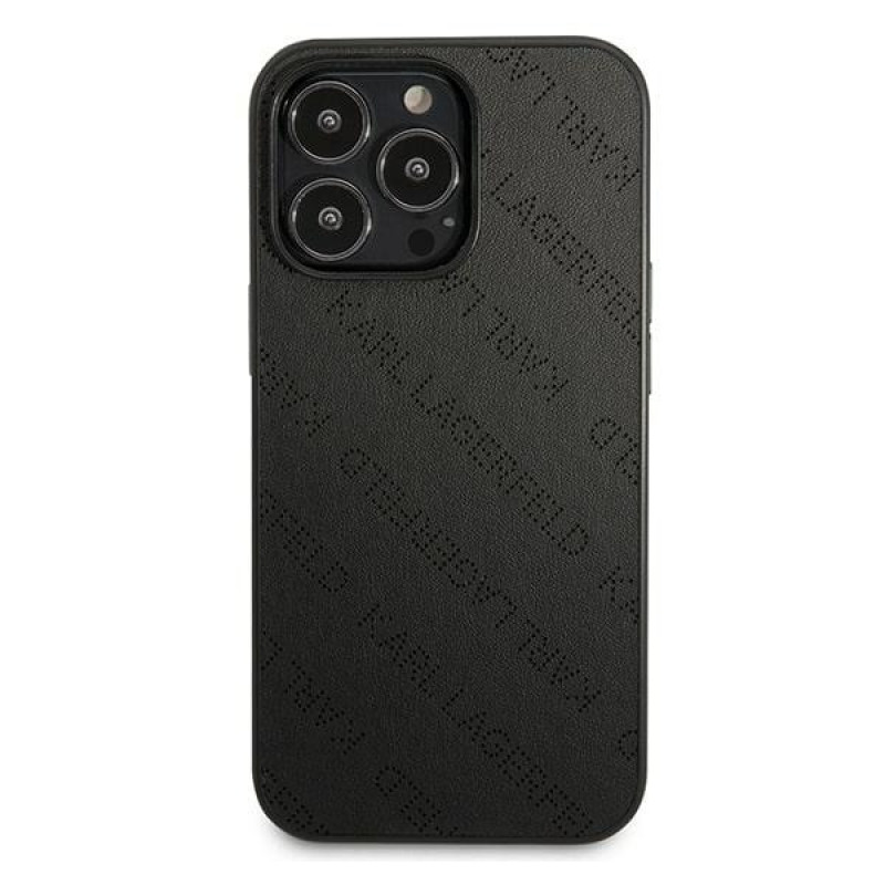 Karl Lagerfeld KLHCP13LPTLK tvrdé puzdro pre Apple iPhone 13 Pro, Perforated Allover, čierne