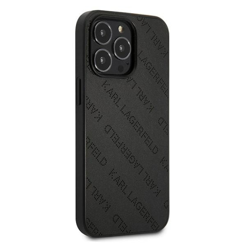 Karl Lagerfeld KLHCP13LPTLK tvrdé puzdro pre Apple iPhone 13 Pro, Perforated Allover, čierne
