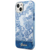 Guess GUHCP14MHGPLHB tvrdé puzdro pre Apple iPhone 14 Plus / 15 Plus, Porcelain Collection, modré