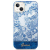 Guess GUHCP14MHGPLHB tvrdé puzdro pre Apple iPhone 14 Plus / 15 Plus, Porcelain Collection, modré