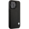BMW BMHCP14X22RBDK Leather Blue Dots pevné puzdro pre iPhone 14 Pro Max 6,7", čierne