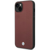 BMW BMHCP14S22RFGR Leather Diamond Pattern pevné puzdro pre iPhone 14 6,1", bordové