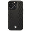 BMW BMHCP14L22RFGK Leather Diamond Pattern pevné puzdro pre iPhone 14 Pro 6,1", čierne